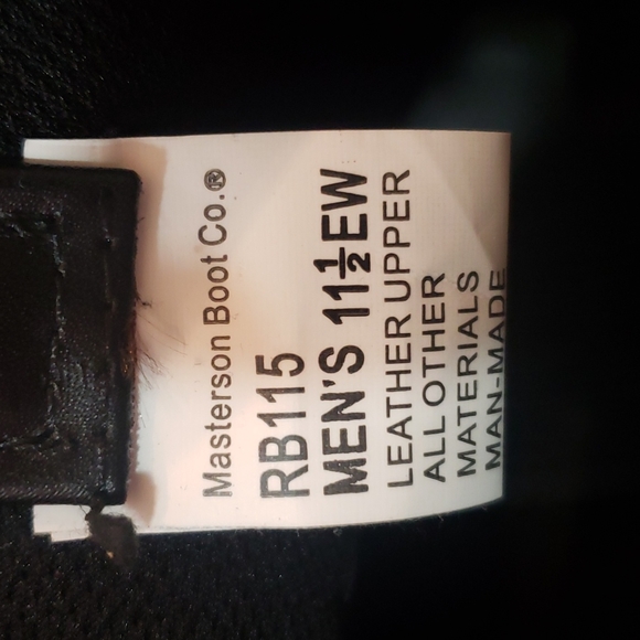 Mens Masterson Boot Co Brown Black Leather Boot Size 11.5 - Picture 6 of 9